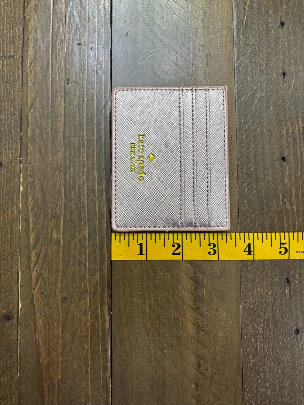 Kate Spade Small Slim Glitter Pink Card Holder